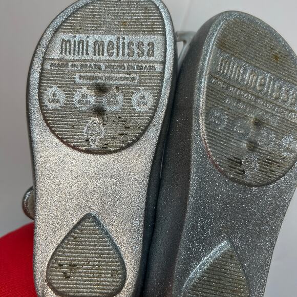 Mini Melissa Kitty Cat Silver Shoes - Size 6 - Picture 5 of 5